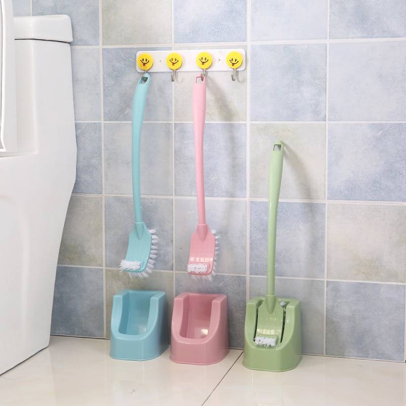 # Novo Conjunto De Escova De Vaso Sanitário Doméstico Cabo Longo Cabeça Dupla Sem Limpeza Saída .