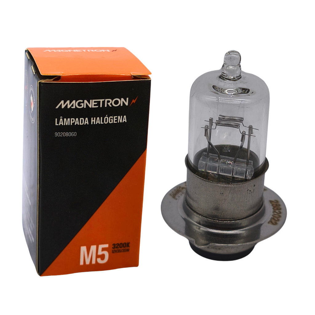 Lâmpada Farol M5 35/35W Magnetron moto Biz 100 / Biz 125 / Pop 100 - Universal