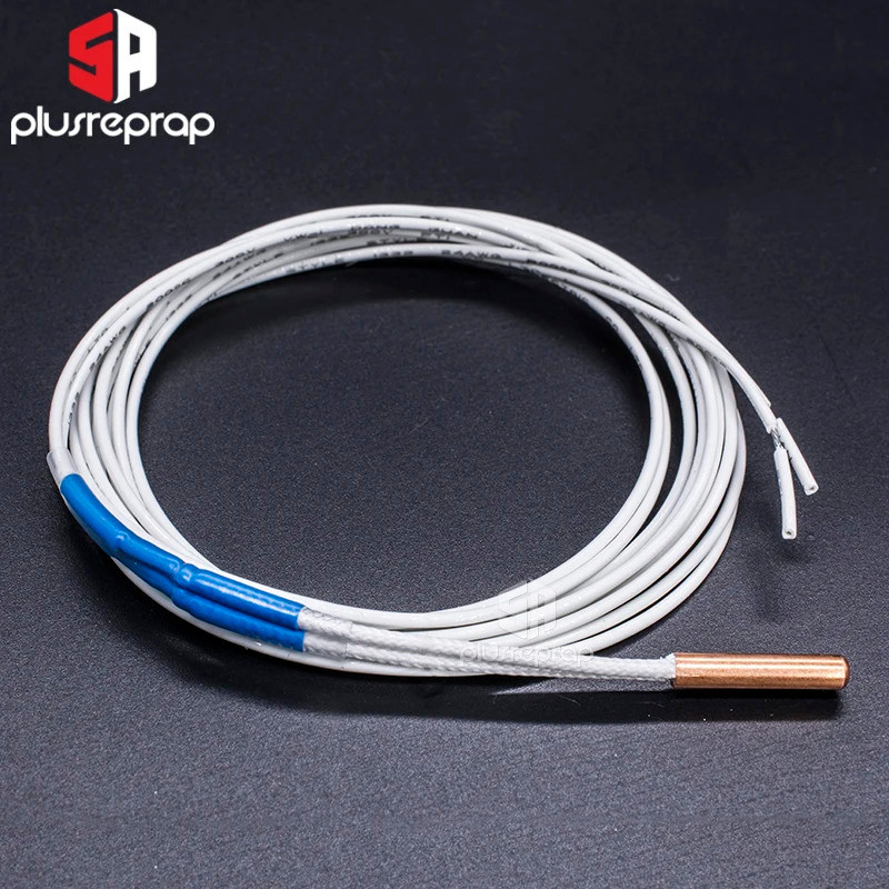 Termistor NTC 100K ohm B3950 3x15mm, Sensor de Cartucho de Alta Temperatura para Bloco de Aquecimento Atualizado 3D V6 d