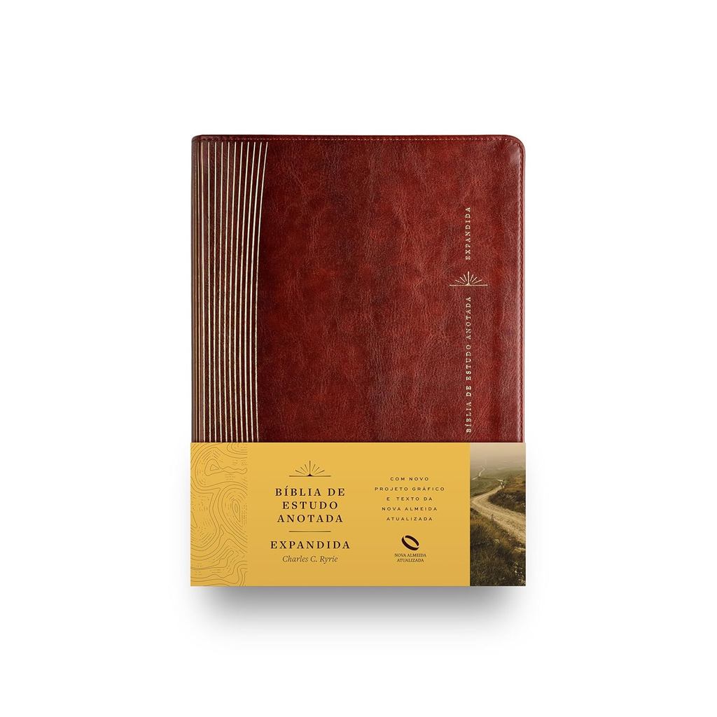 Bíblia de Estudo Anotada Expandida | NAA | Capa Luxo Marrom | Charles C. Ryrie