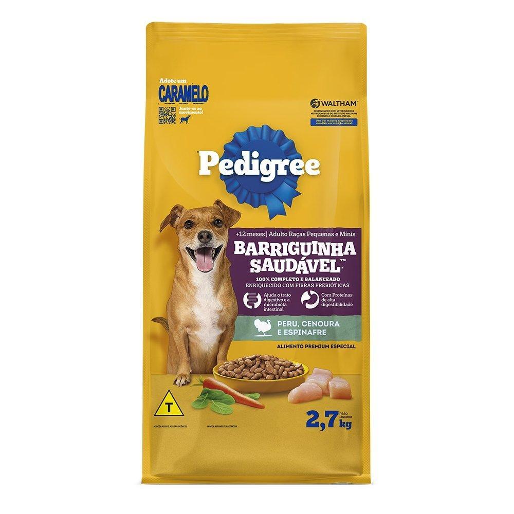 Ração Pedigree Barriguinha Saudável Adulto para Raças Pequenas Peru 2,7Kg