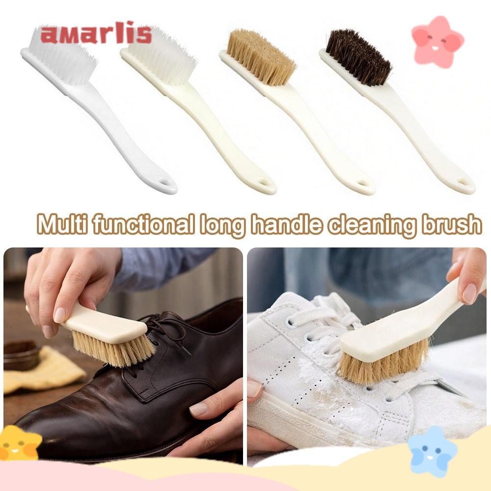Escova De Sapato AMARLIS , Limpeza Interna De Carro Com Cabo Longo Natural Para Interior Cabelo De Javali