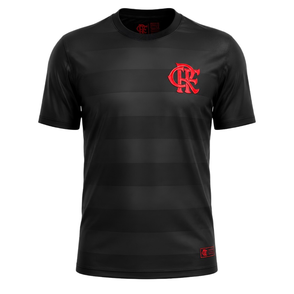 Camiseta Masculina Flamengo Jacquard Listrado