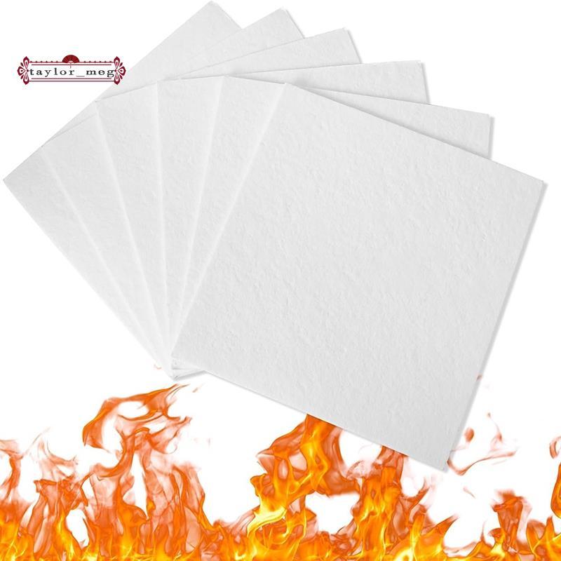 [Venda Quente T] 15 Folhas De Papel De Fibra Cerâmica , Junta De Isolamento , À Prova De Fogo Para Forno , Lareira , Mat
