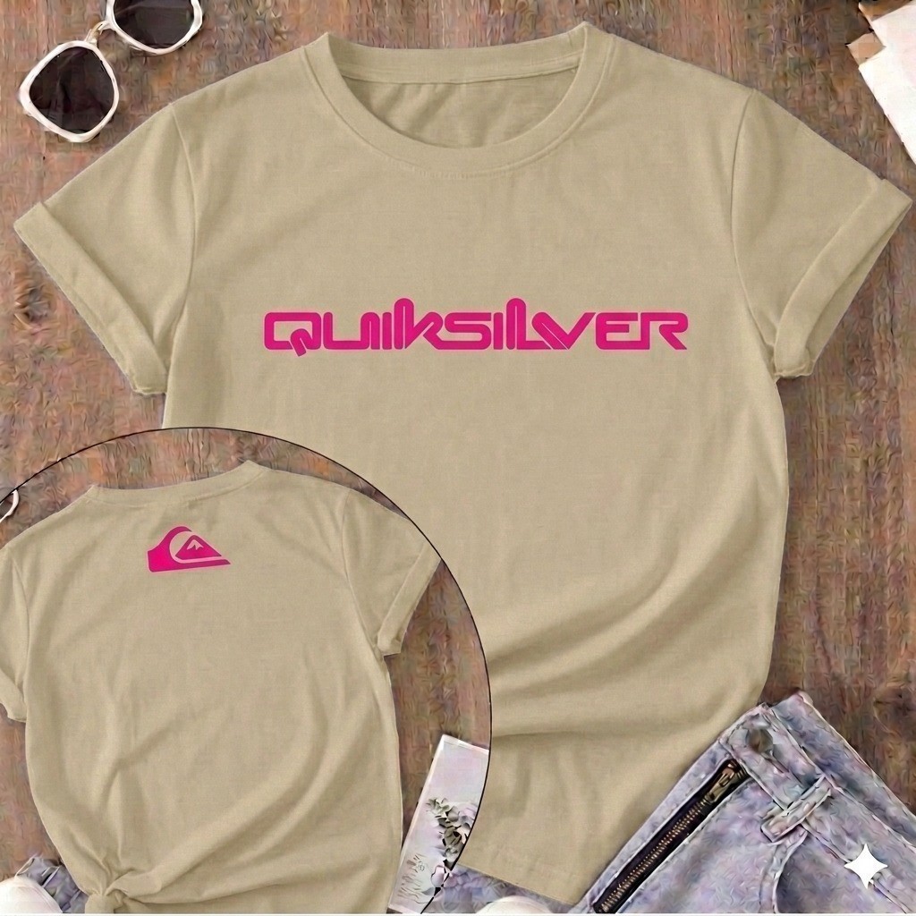 Camisa Quik Feminina Confortável Camiseta Quiksilver Premium Estilosa Skate Blusinha Moda Feminina para Sair