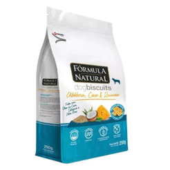 Biscoitos Fórmula Natural Dog Biscuits para Cães de Adultos de Mini e Pequeno Porte Sabor Abóbora 250g