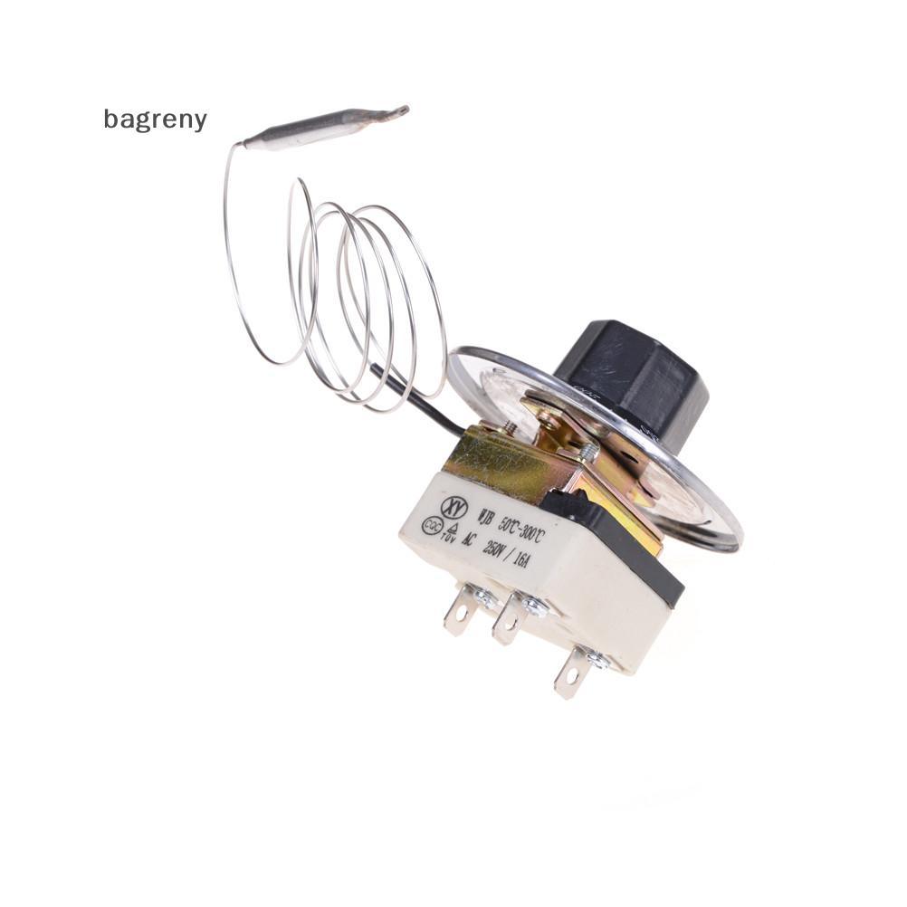 [bagreny] Interruptor De Controle De Temperatura Do Termostato AC 220V 16A Para Forno Elétrico 50-300C Dial BR