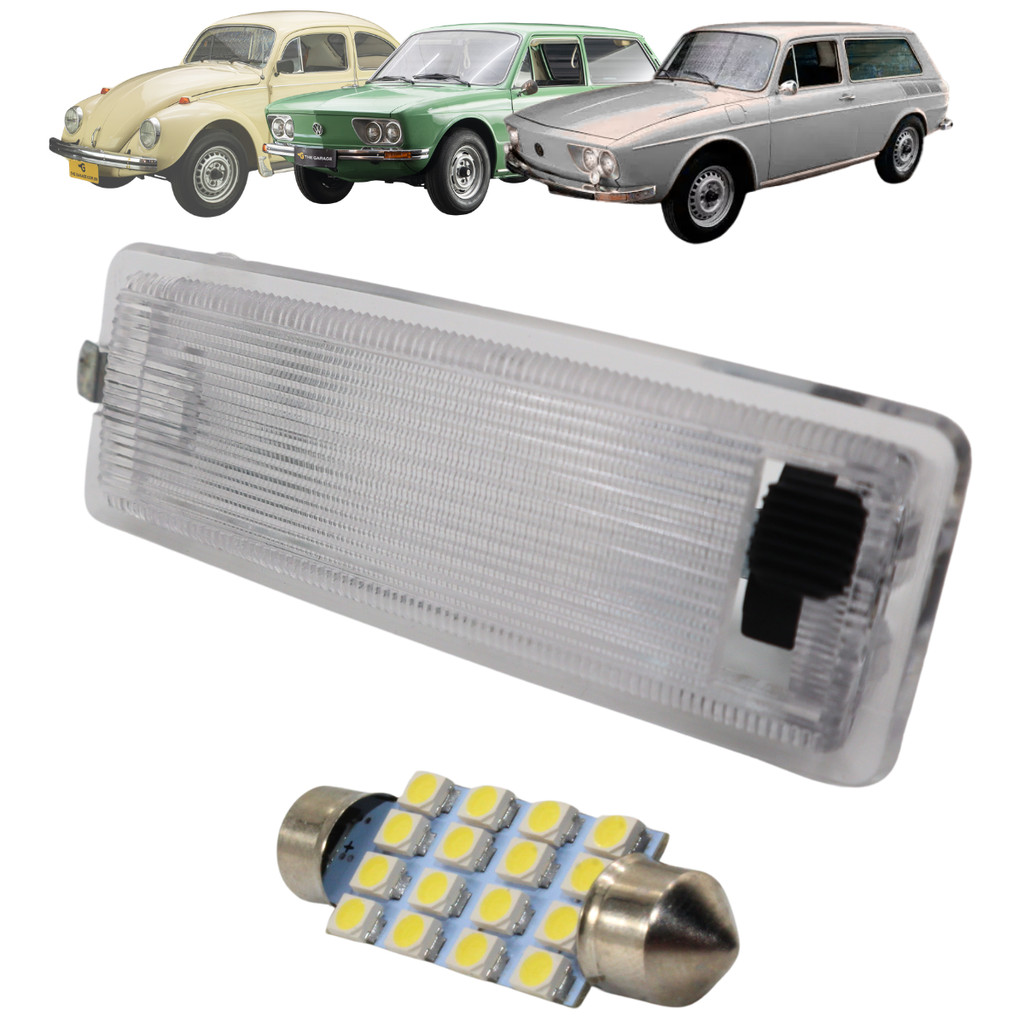 Lanterna Luz De Teto Fusca de 1978 1979 1980 Até 1995 1996 Com Led