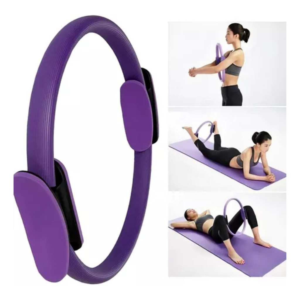 Kit Pilates e Yoga 5 Peças reino Funcional Anel Pilates Faixa Elástica e Acessórios para Alongamento