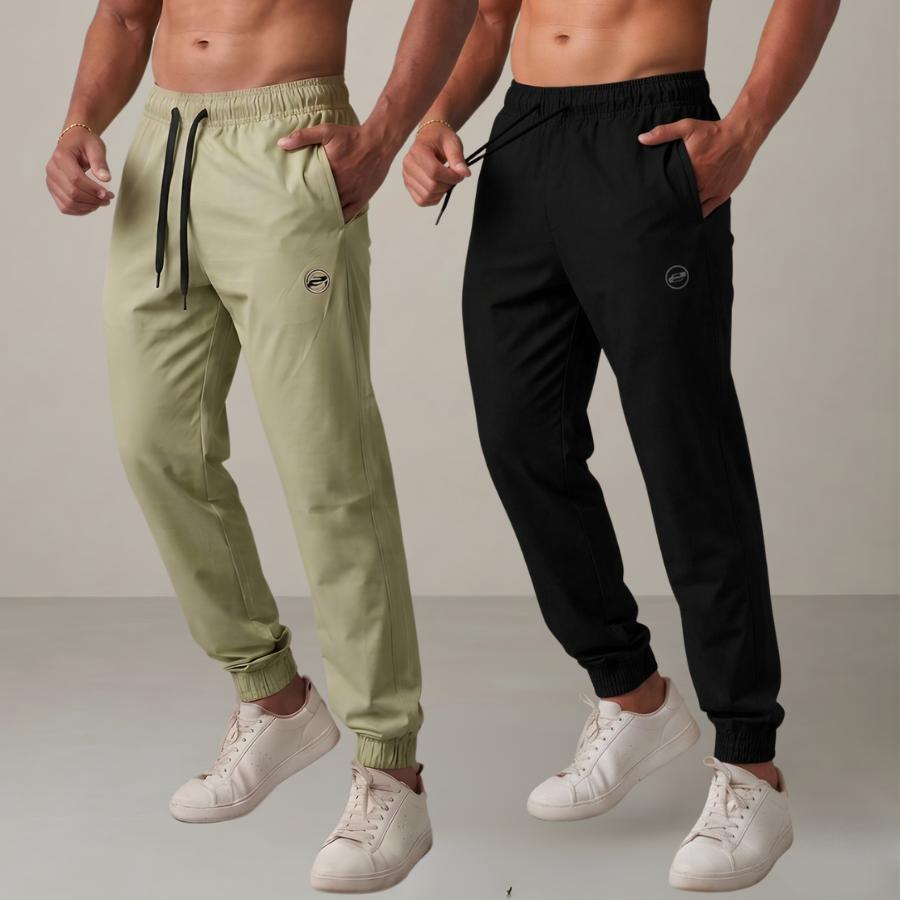 Kit 2 Calças Masculina Esportiva Slim Fit com Elastano Academia Corrida Confortável Treino Premium