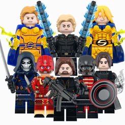 Thunderbolts Sentry Soldado De Inverno Guardião Vermelho Taskmaster Filme Blocos De Construção Figura Brinquedos Present