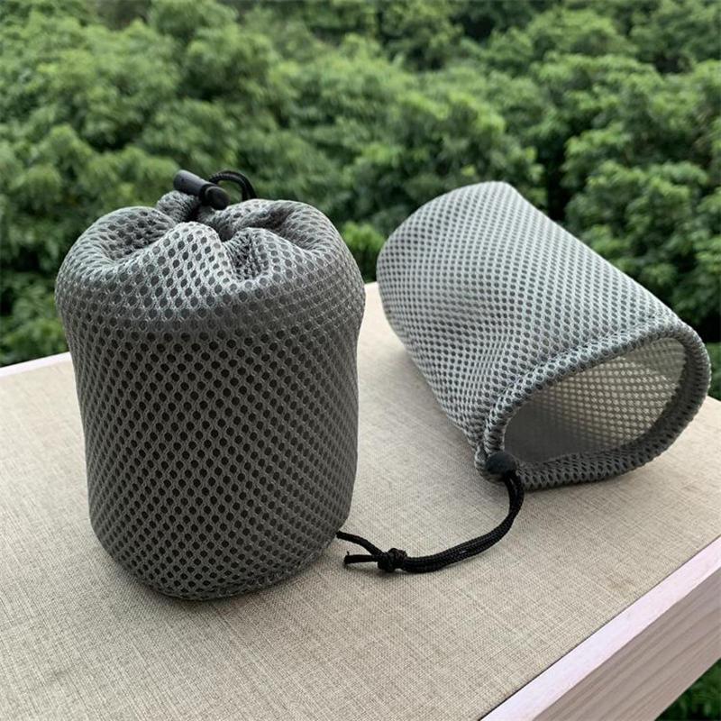 [Fineblue] Bolsa De Malha Para Armazenamento De Talheres De Viagem Acampamento , Com Cordão , Suporte Panela , Equipamen