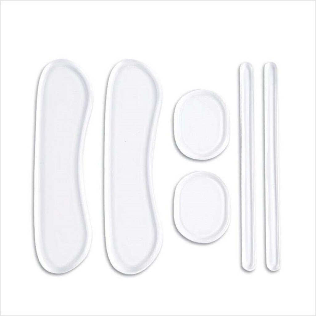 Protetor Silicone Transparente Calcanhar Ajuste Sapato 6 pçs