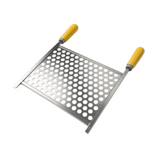 Grelha De Aço 25x33,5cm Tela Moeda Com Cabo Madeira Resistente Para Churrasco Churrasqueira em Oferta na Shopee