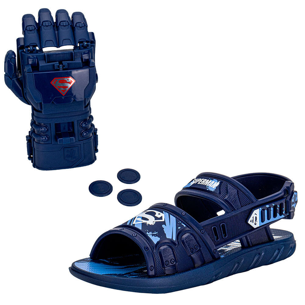 Kit Papete Infantil Liga Da Justiça Action E Luva Grendene Kids 23263