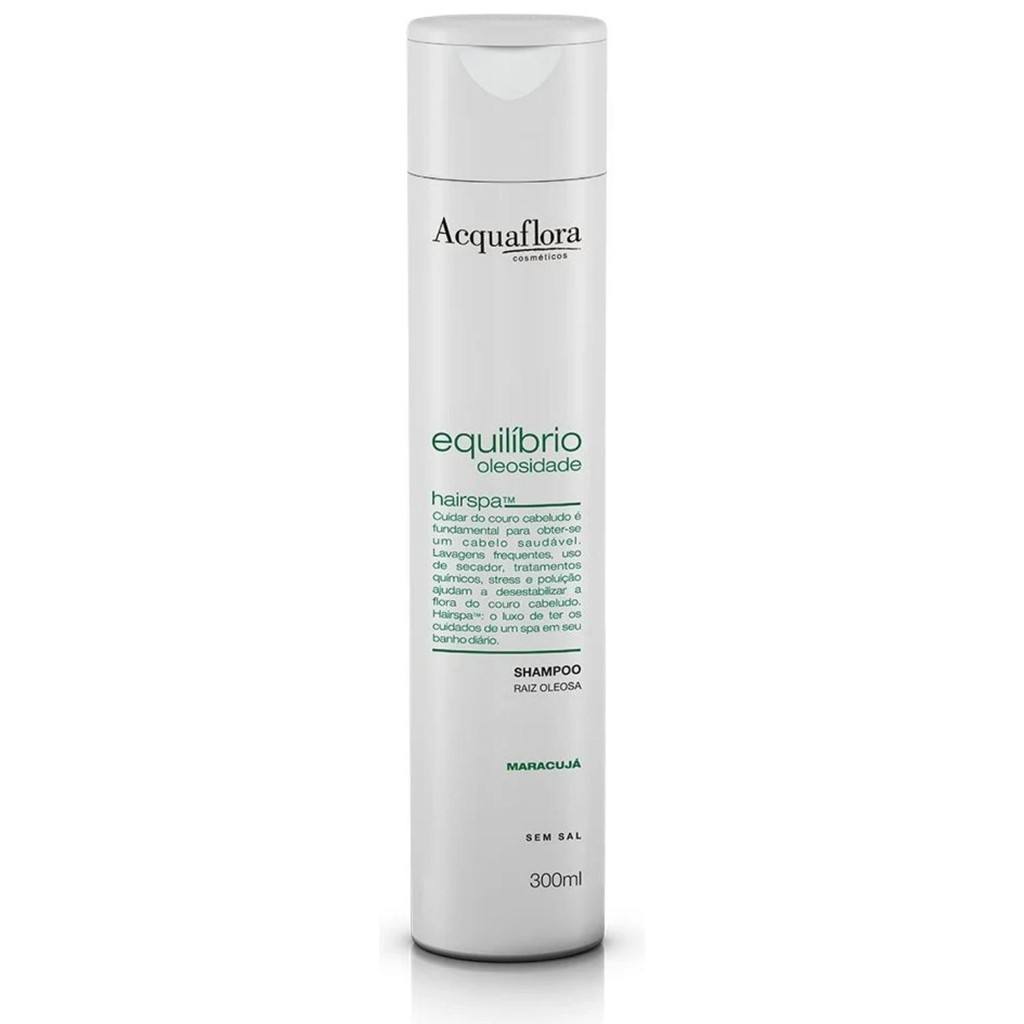 Shampoo Acquaflora Equilíbrio Oleosidade Raiz Oleosa Maracujá 300ml