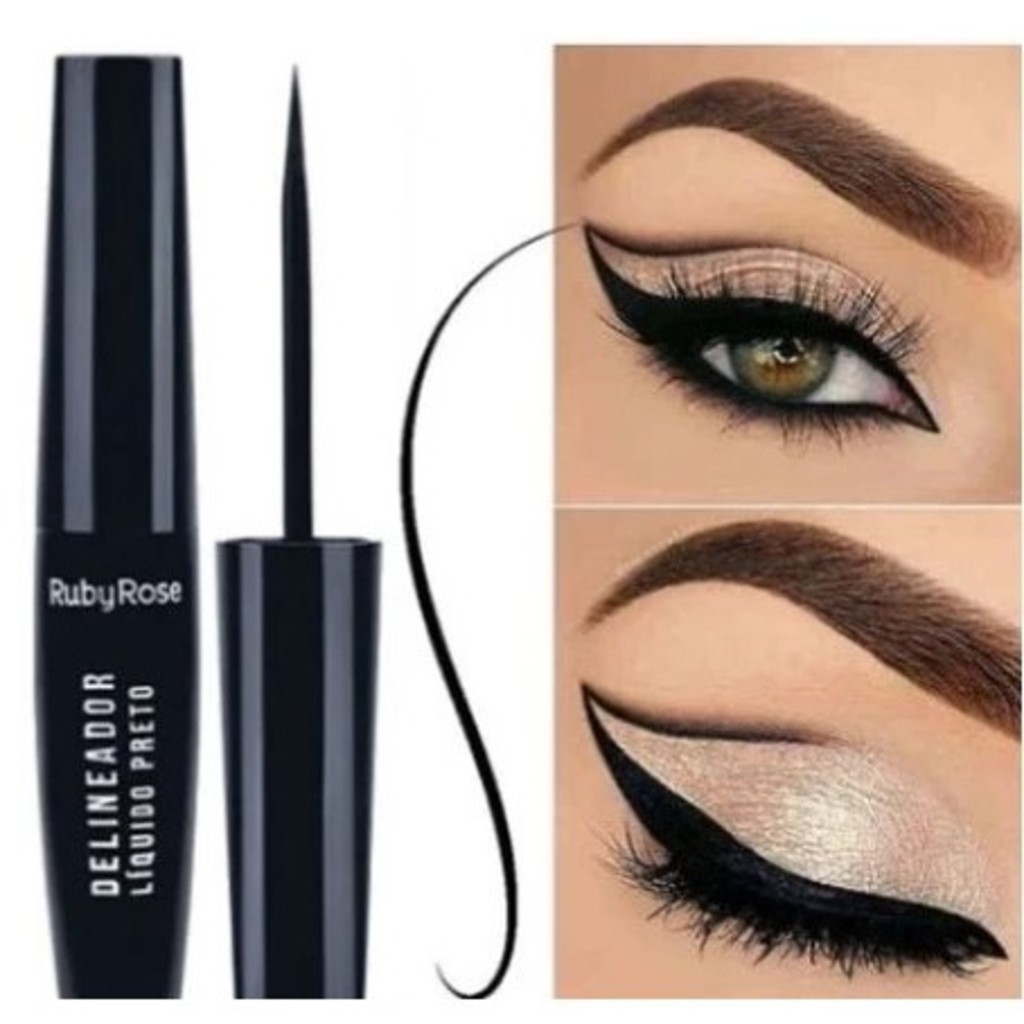 Ruby Rose Beleza Para Olhos Delineador Líquido Preto HB 8406 em Oferta na Shopee