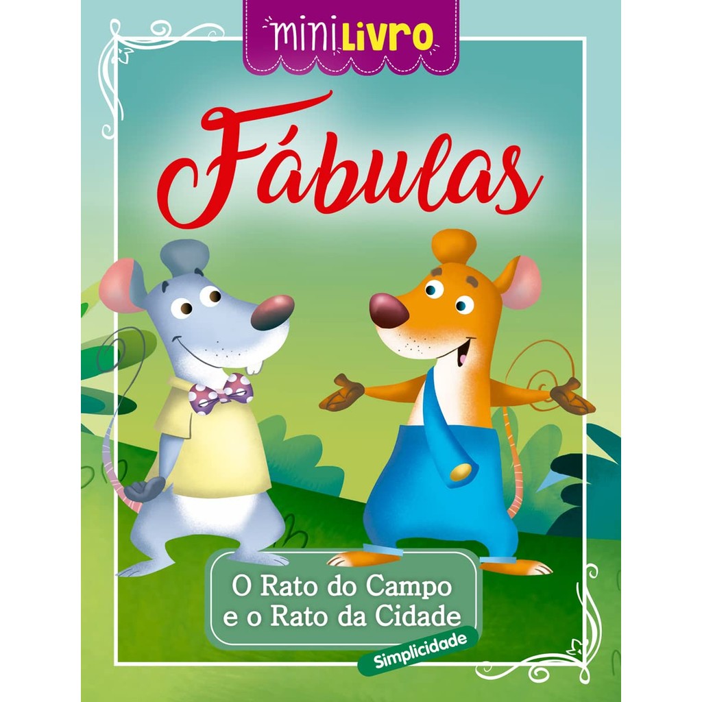 Minilivro Fábulas - O rato do campo e o rato da cidade