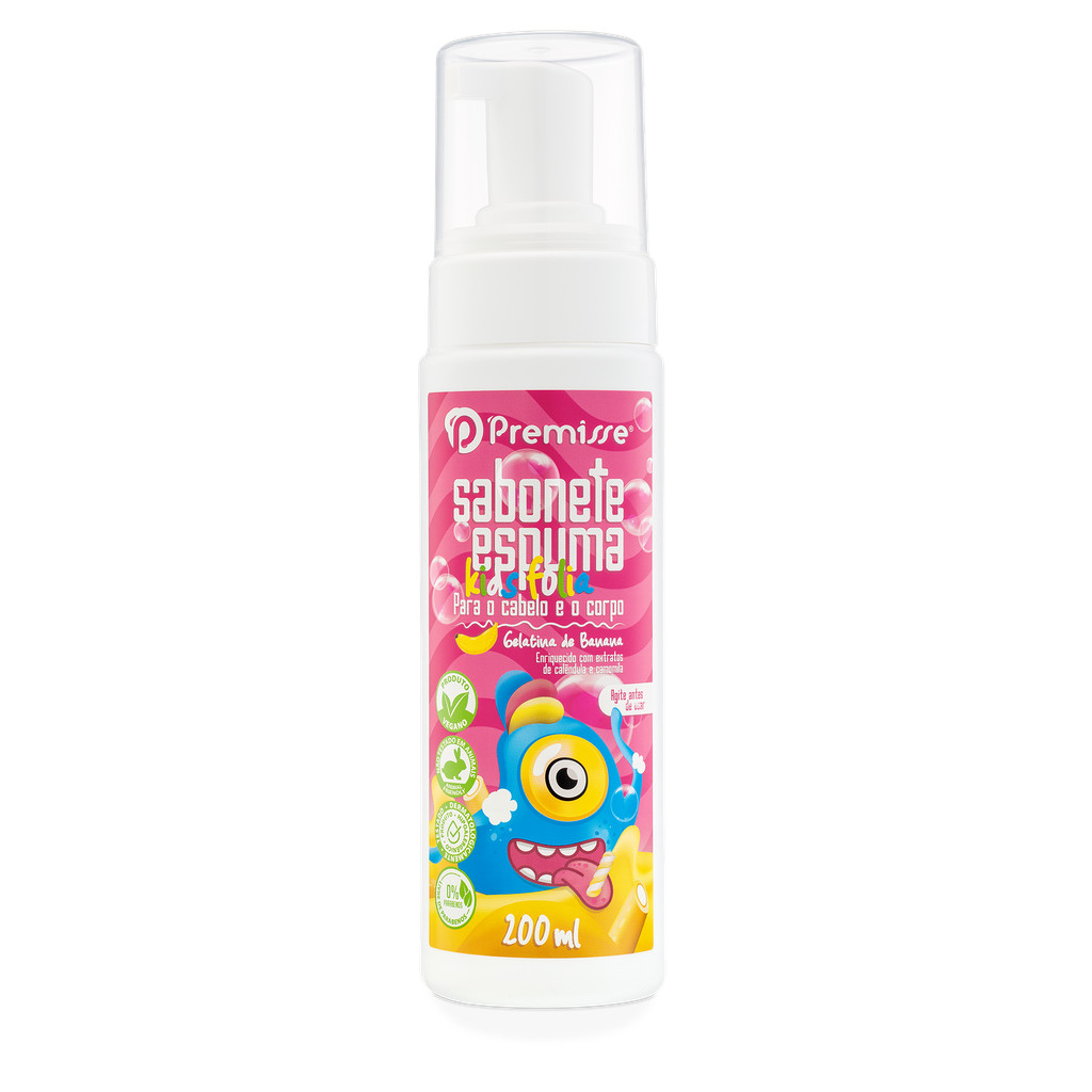 Sabonete Espuma Kids Gelatina de Banana 200ml - Premisse