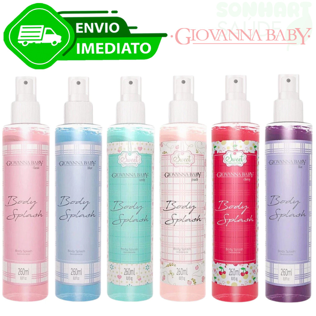 Perfume Corporal Body Splash Colônia Giovanna Baby 260ML Fragrância Floral Spray Envio Imediato