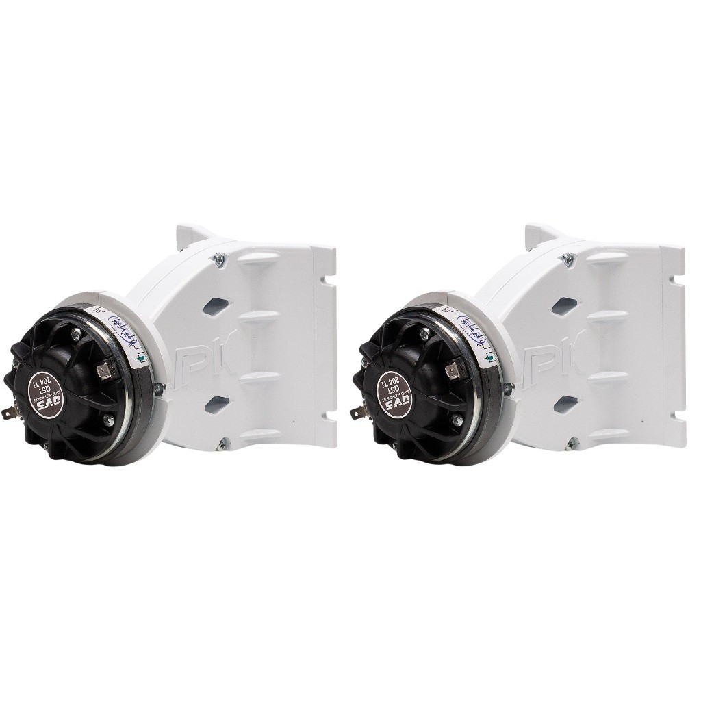 2 Driver Qvs 204ti titanio 60 Rms + 2 Guia De Onda 1214 em Aluminio Som Profissional Line Array