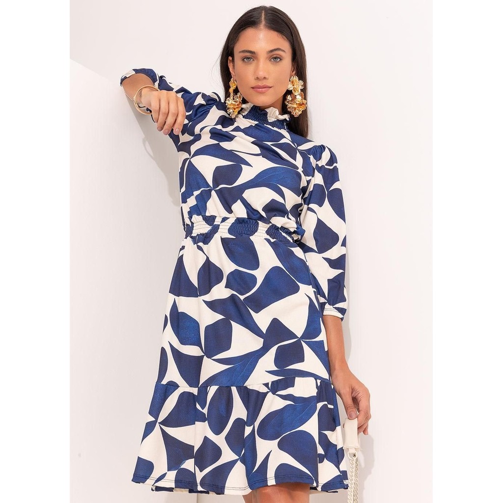 Vestido Feminino Geométrico Colorido na Black Friday 2025 | BuscaProdutos