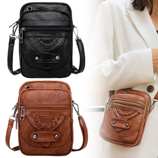 Camada Crossbody Telefone Saco Grande Capacidade Peito Vintage Universal Mensageiro Celular Bolsa em Oferta na Shopee