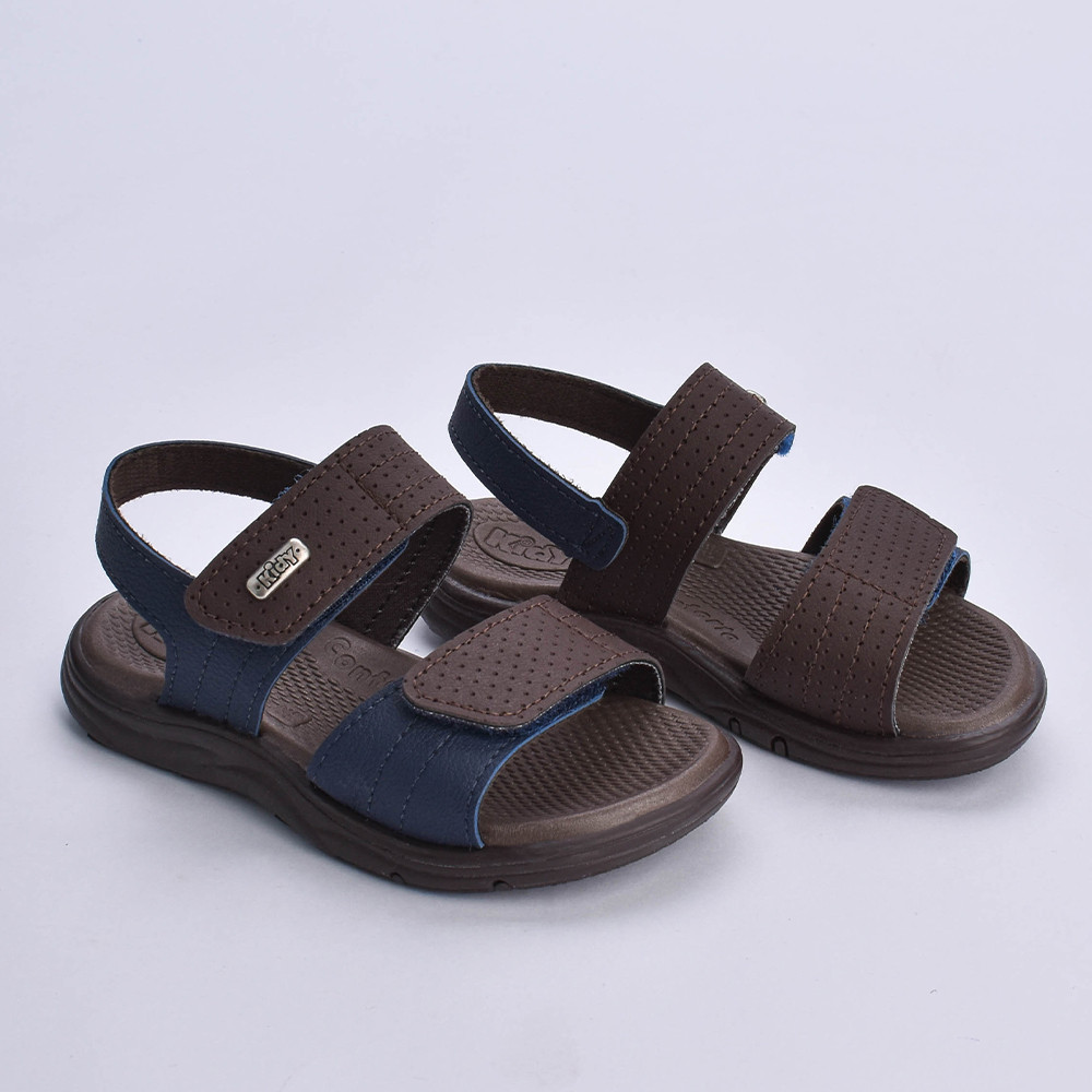 Sandália Infantil Menino Kidy Flex Café Fecho Duplo Anatômica Confortável Antiderrapante em Oferta na Shopee