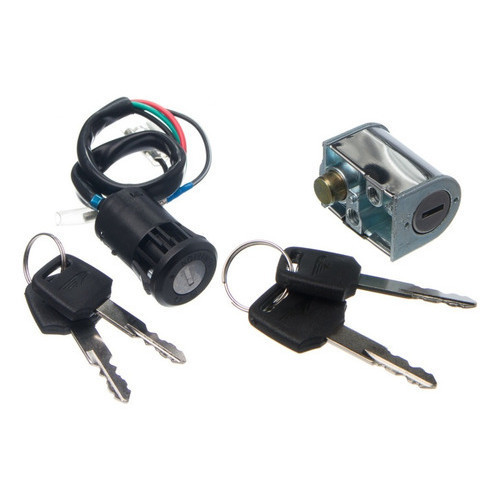 Kit Miolo Contato Ignição + Trava Guidão Cg 125 1992 A 1999