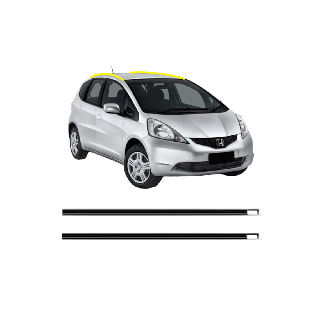 Jogo Borracha Friso Teto Honda Fit 2008 a 2013