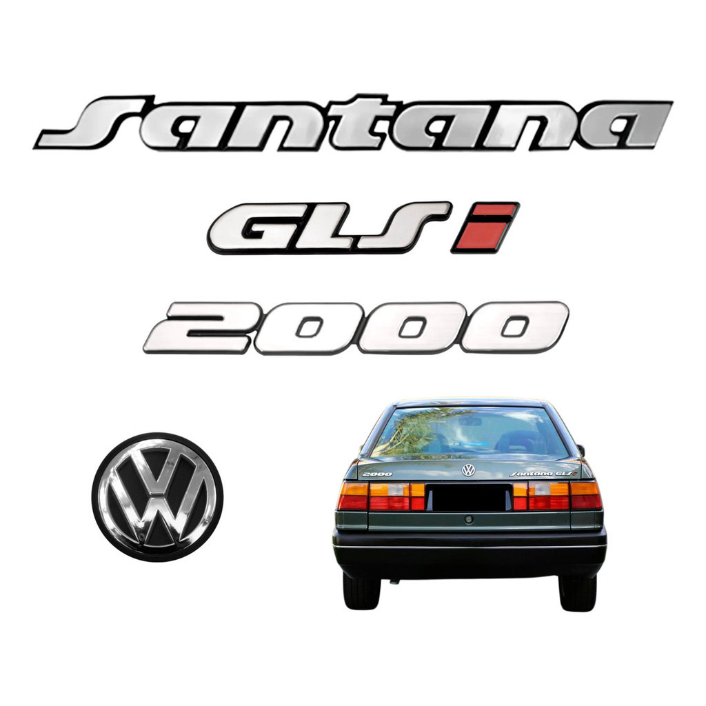 Emblemas Santana Glsi 2000 + Vw Mala - 1991 À 1998
