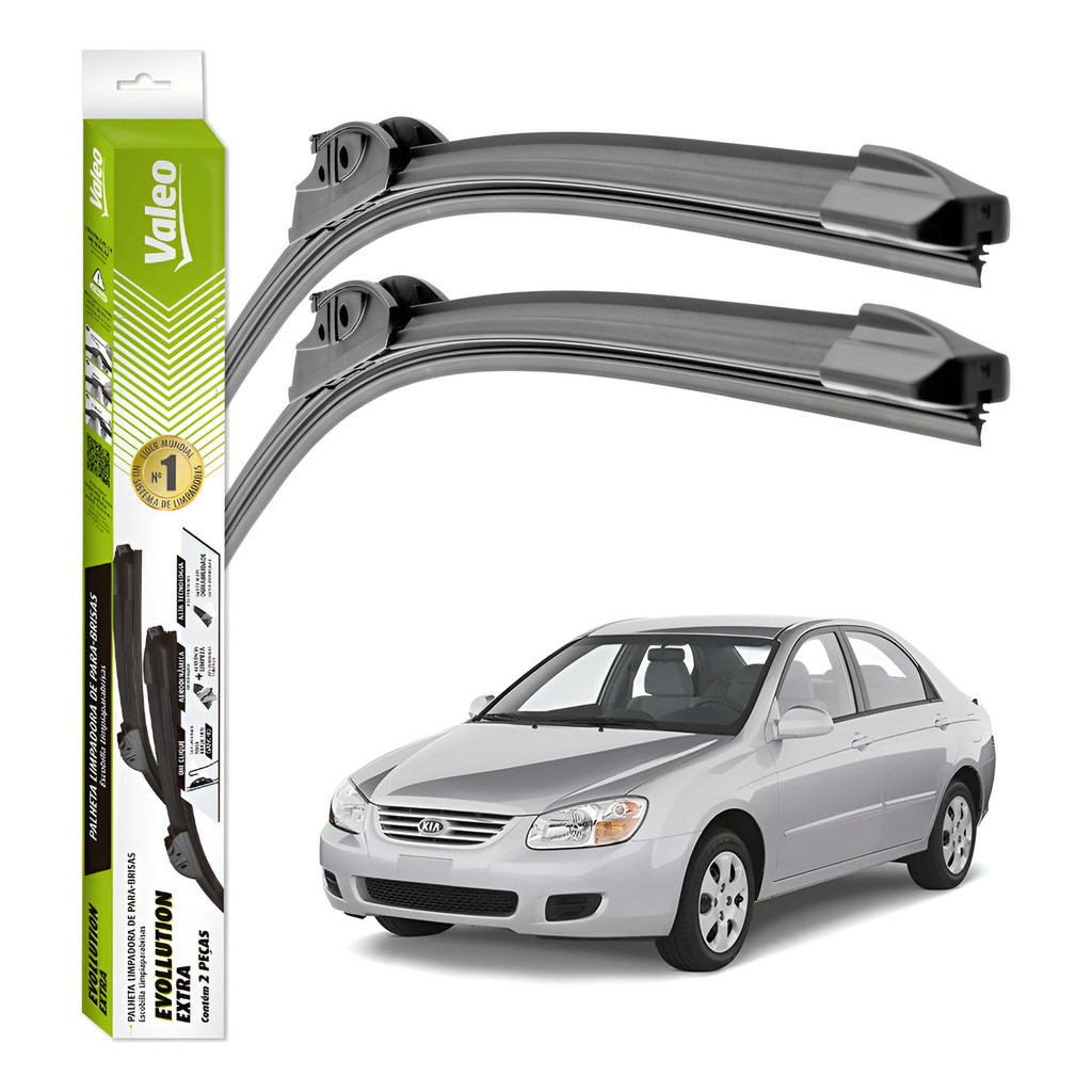 Par Palhetas Limpador Parabrisa Valeo Kia Cerato 2004 A 2009