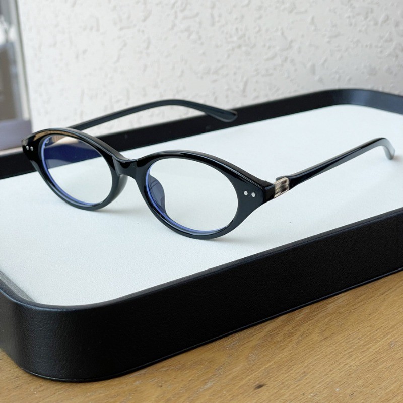 Óculos De Miopia Fotocromáticos Ovais Chiques Anti-Luz Azul Para Mulheres Estilo Retrô Coreano Com Lente Transparente em Oferta na Shopee