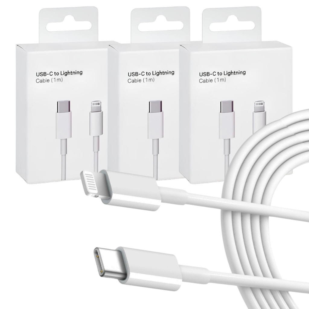 Kit 3 Cabo Carregador Turbo Celular Tipo C Lightning Fonte Carregador Celular Carregamento Turbo Soutimes