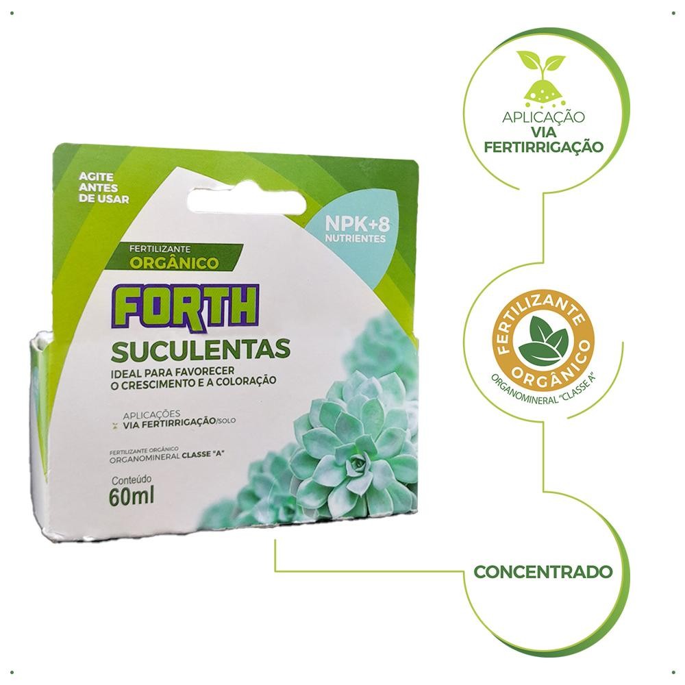 Detalhes do Adubo Concentrado Suculentas Forth Jardim 60ml