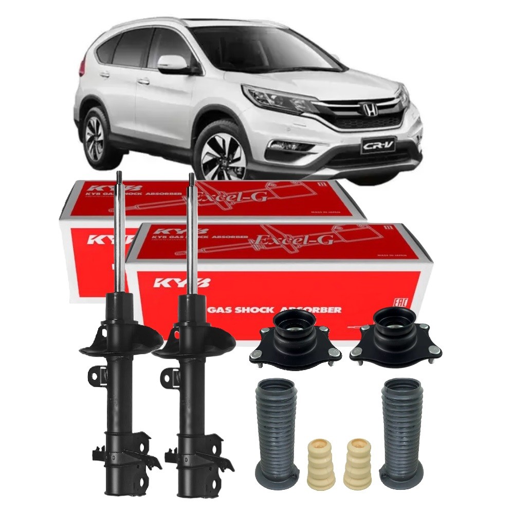 PAR AMORTECEDOR DIANTEIRO HONDA CRV 2007 ATÉ 2016 KAYABA + KITS em Oferta na Shopee