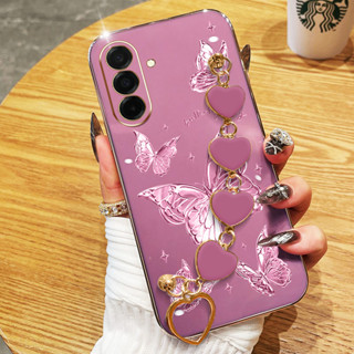 Capa Para Xiaomi Poco C85 Redmi 15 15C 5G 4G Luz Luxo Estilo Borboleta Com Pulseira De Amor Galvanizado À Prova De em Oferta na Shopee