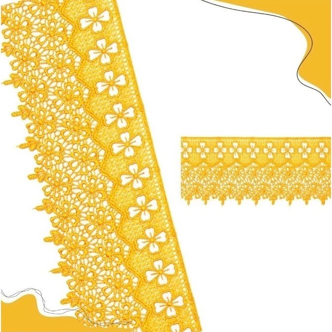 Renda Guipir CHL-622 10.0 Cm -  Rolo C/13.7 Mts COR:AMARELO-OURO-110