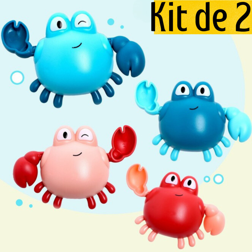 Brinquedo de banho infantil Brinquedo de corda para bebe caranguejo nadadores brinquedo de agua em Oferta na Shopee