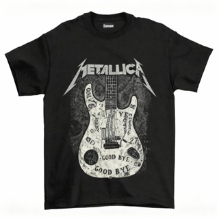 Camiseta Banda Metallica Unissex | Estampa Exclusiva Guitarra Rock Retrô Vintage em Oferta na Shopee