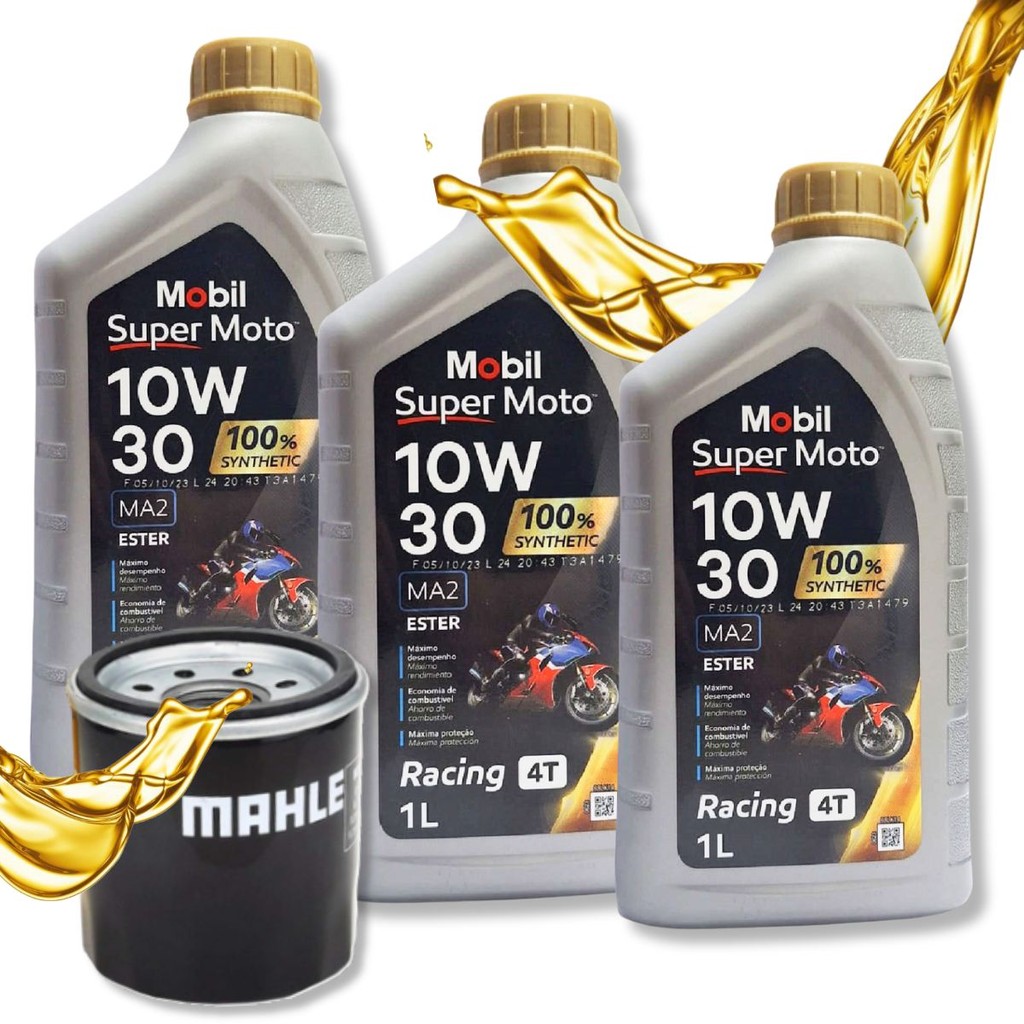 Troca de Óleo Cb 500x Cbr 500 Cbr 600f Mobil Sintético 10w30 Alto Desempenho + Filtro em Oferta na Shopee