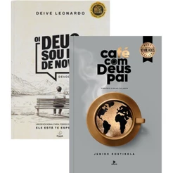 Kit 2 Livros | Oi Deus, Sou eu de Novo Deive Leonardo + Café com Deus Pai 2026 Junior Rostirola