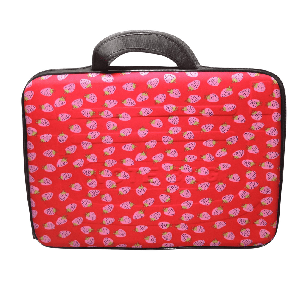 Case Protetora p/Notebook Até 16" Vermelha com Morangos