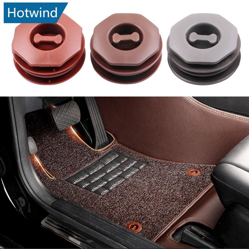 HW 4 Pçs/set Dupla Camada Do Carro Destacável Tapete Anti-Slip Clipes Mangas Fixação Apertos Grampos Auto Acessórios Int