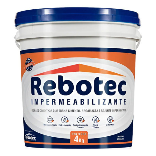 Rebotec Impermeabilizante 4kg Balde - Original sua casa sem infiltraçoes
