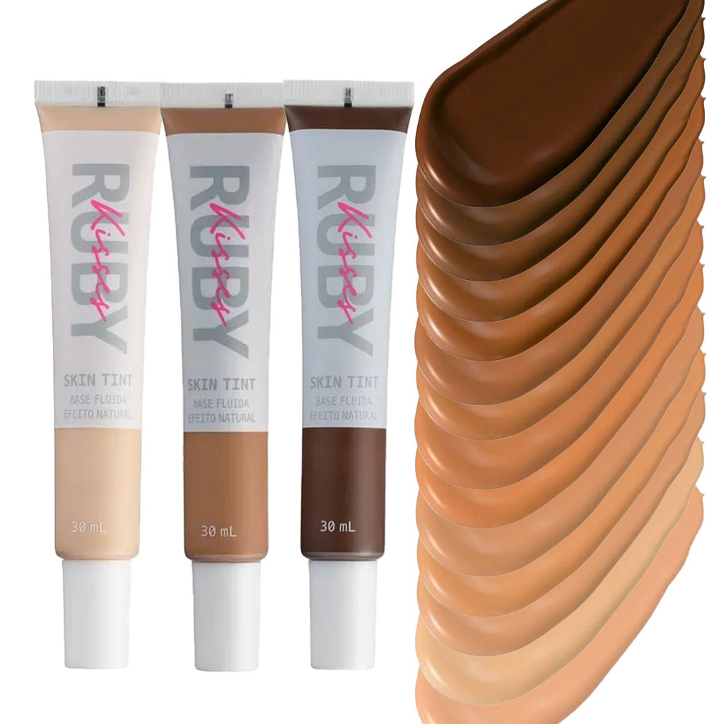 Base Fluida Skin Tint Ruby Kisses Efeito Natural 30ml em Oferta na Shopee