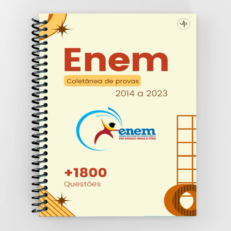 Apostila de provas do Enem 2024 - provas anteriores de 2015 a 2024 + gabaritos
