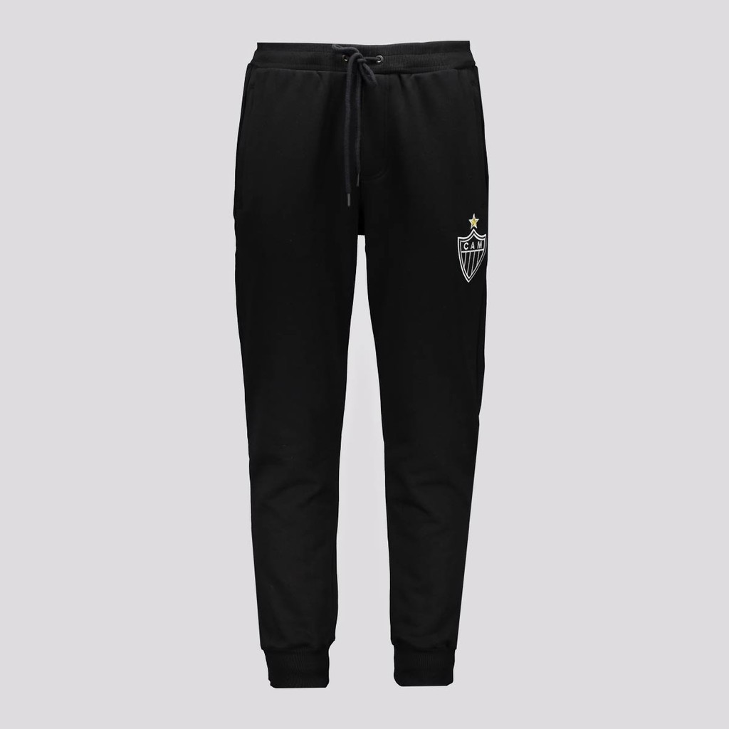 Calça Atlético Mineiro Moletom Preta em Oferta na Shopee
