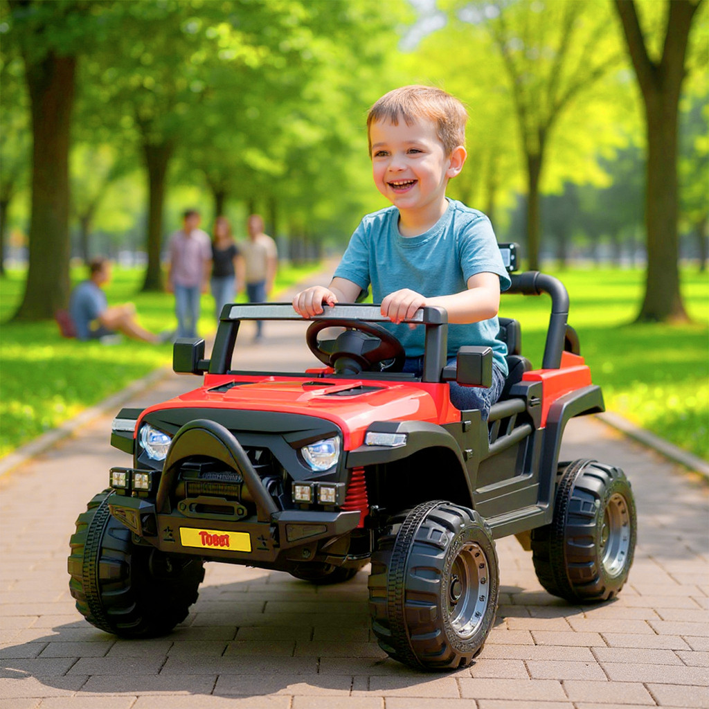 Imagem Carro Eletrico Infantil Carrinho Jipe Jeep para Criança 2 a 5 anos Motorizado 12V UTV com Controle
