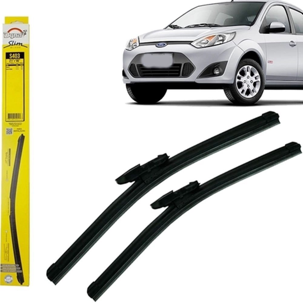 Par de Palhetas Dianteiro 21"/16" Fiesta Rocam Hatch e Sedan 2011 até 2014 Fabricante Dyna